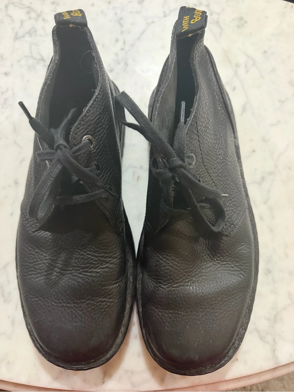 Dr. Martens Black Pebbled Leather Chukka Boots